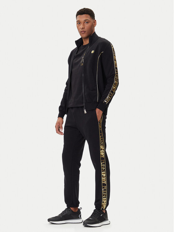 Plein Sport Plein Sport Teplákové kalhoty PAEC MJT2602 STE003N Černá Regular Fit