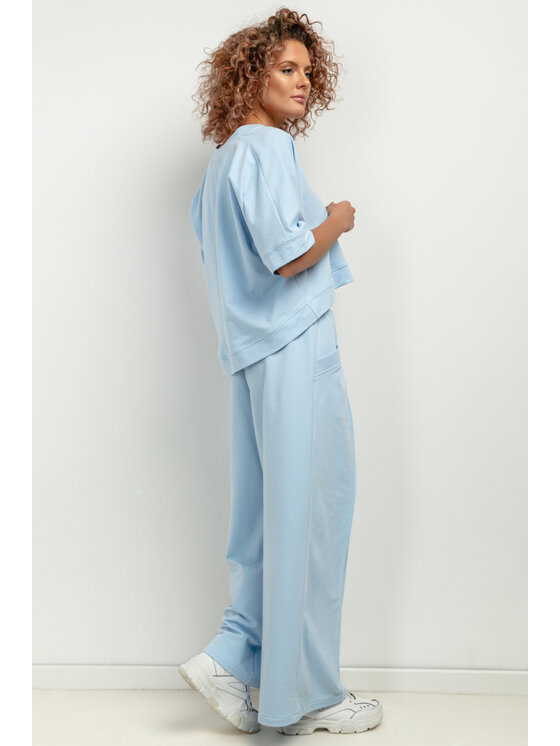 Tessita Tessita Bluza T416/5/XL-XXL Niebieski Loose Fit
