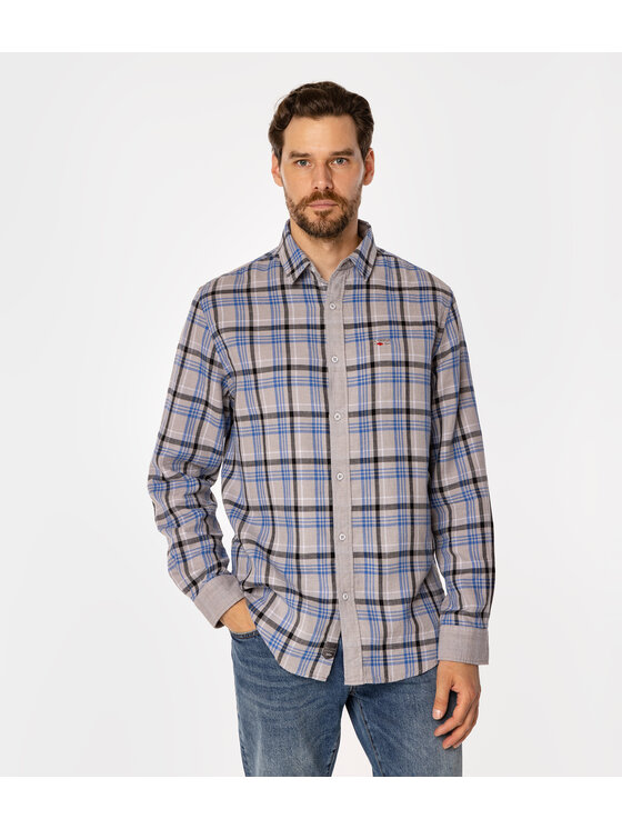 Lee Cooper Lee Cooper Koszula WAYNE Szary Regular Fit