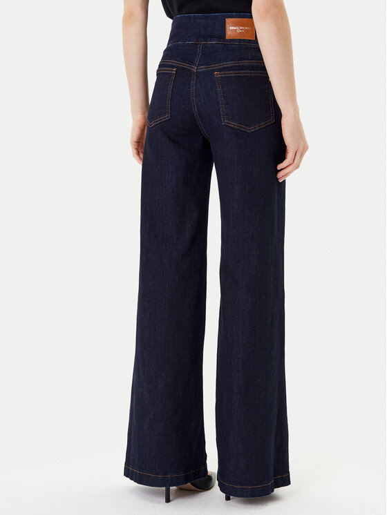 Rinascimento Rinascimento Jeansy CFC0126162003 Granatowy Wide Leg