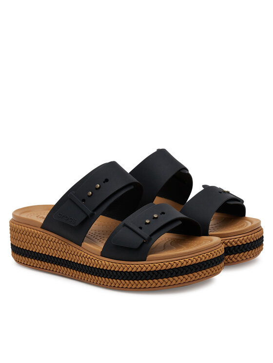 Crocs Crocs Παντόφλες Brooklyn Woven Buckle 209978 Μαύρο