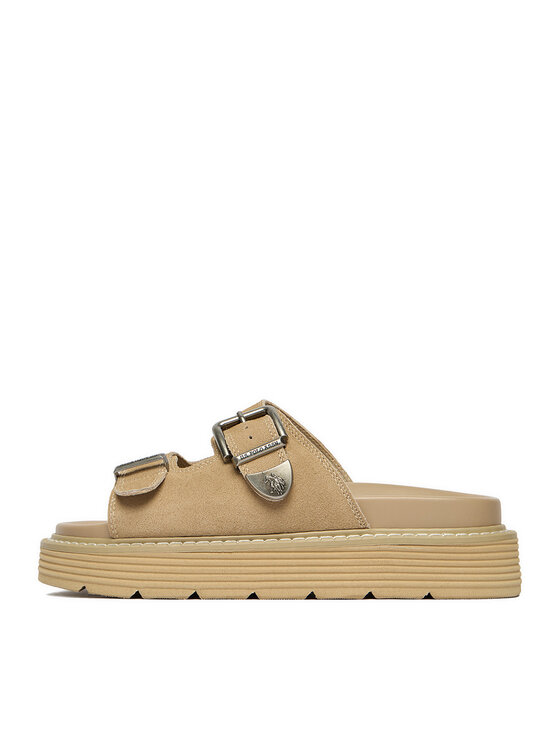 U.S. Polo Assn. U.S. Polo Assn. Klapki EO-TANIA001W/6S1 Beżowy
