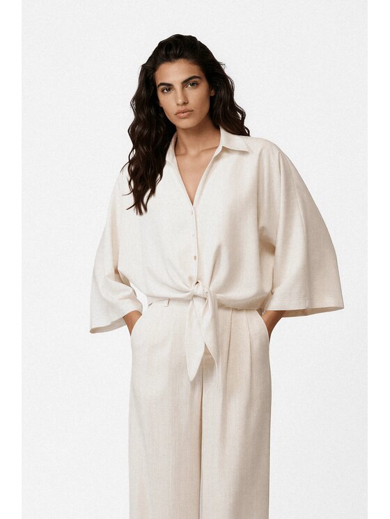 LE POSSÉ LE POSSÉ Camicia KKW Beige Loose Fit