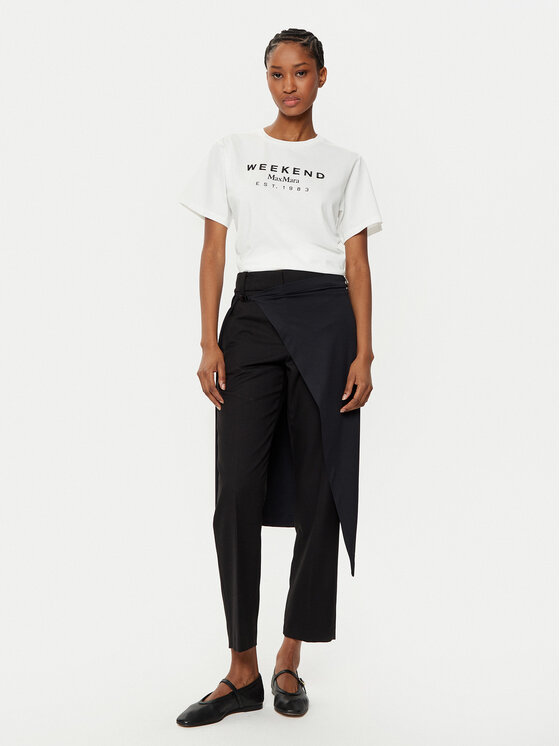 Weekend Max Mara T-Shirt Cabina 2515971041 Biały Regular Fit