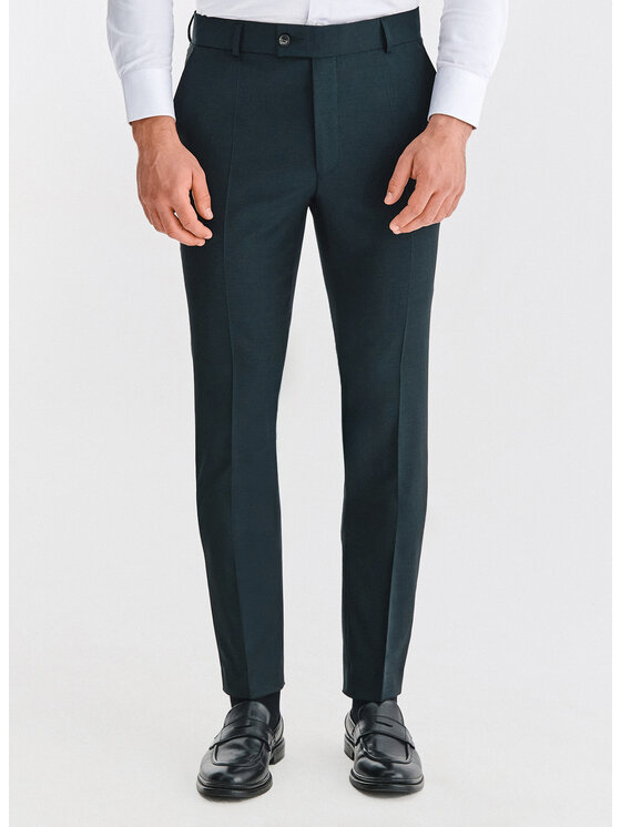 Spodnie garniturowe, rozmiar 182/88, Zielone, P000P-6G-005