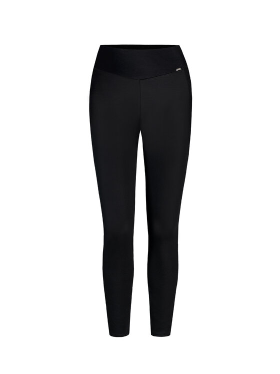Teyli Teyli Legginsy damskie sportowe Yoggi Czarny Regular Fit