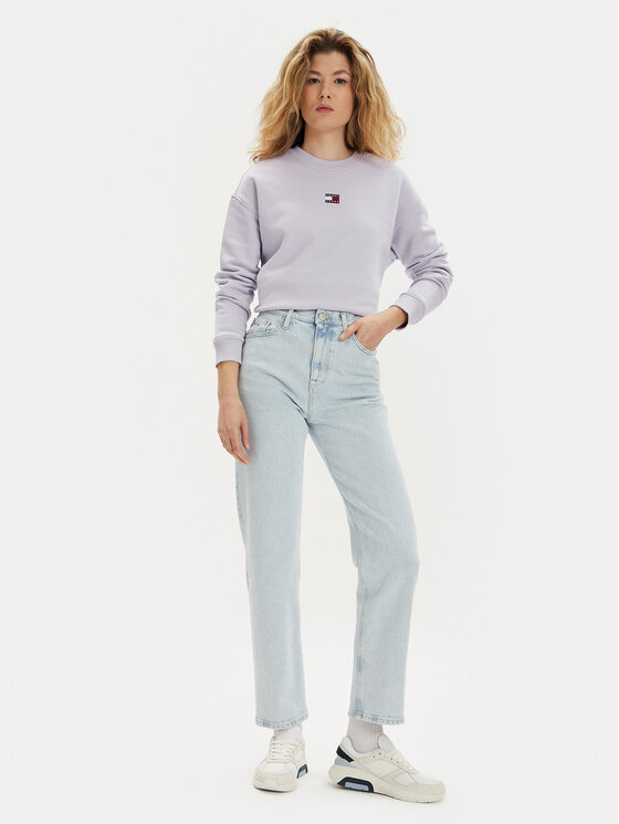 Tommy Jeans Tommy Jeans Суитшърт Badge DW0DW17325 Виолетов Regular Fit