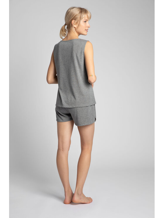 LaLupa LaLupa Bluzka LA015 Szary Comfortable Fit