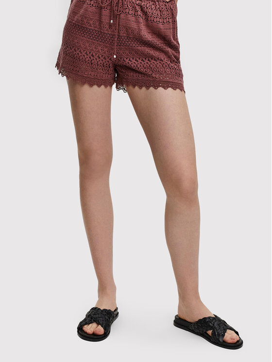 Vero Moda Vero Moda Σορτς υφασμάτινο Honey 10190155 Μπορντό Regular Fit