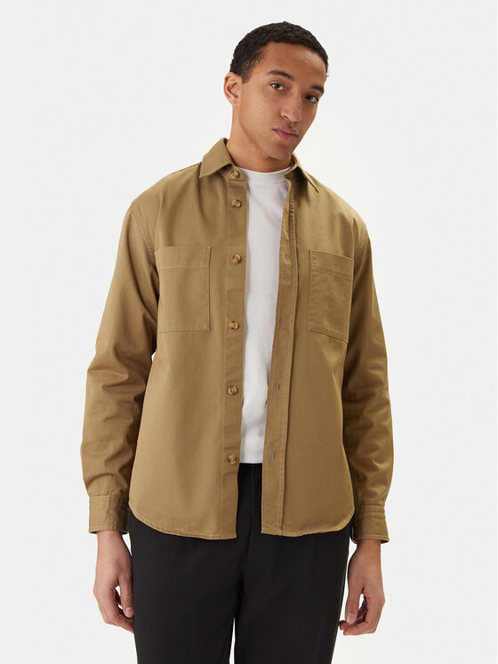 BOSS Cămașă H-Owen 50556121 Kaki Relaxed Fit