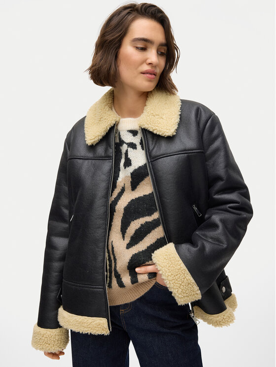 Vero Moda Vero Moda Μπουφάν από απομίμηση δέρματος Kay 10310165 Μαύρο Regular Fit