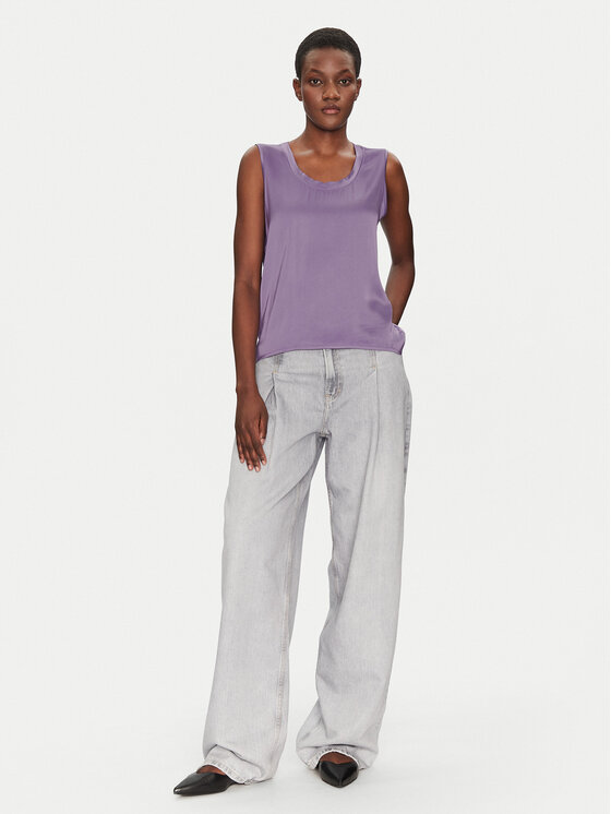 ViCOLO ViCOLO Majica TD0006 Ljubičasta Relaxed Fit