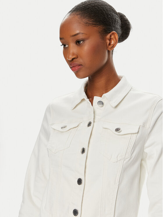 Morgan Morgan Giacca di jeans 221-VPOM1 Bianco Slim Fit