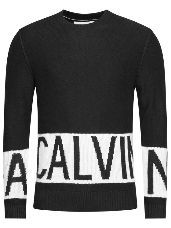 Calvin Klein Jeans Maglione J30J316583 Nero Regular Fit • Modivo.it