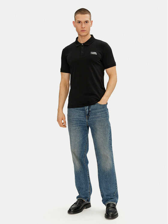 KARL LAGERFELD KARL LAGERFELD Polo majica 745088 552235 Črna Regular Fit