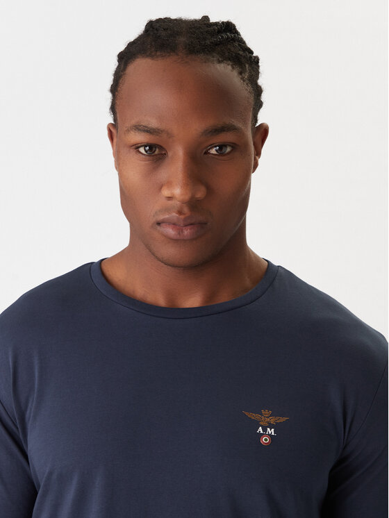 Aeronautica Militare Aeronautica Militare Súprava tričiek AM1UTI001B Tmavomodrá Regular Fit