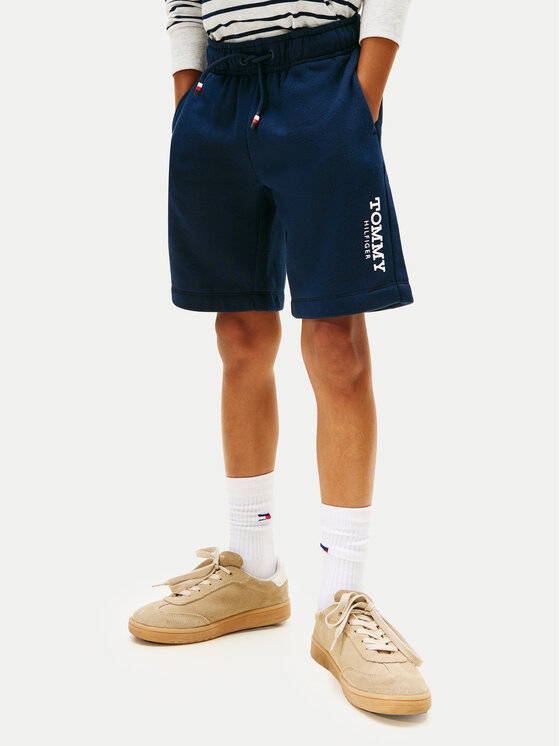 Tommy Hilfiger Tommy Hilfiger Športové kraťasy Monotype Print KB0KB10023 Tmavomodrá Regular Fit