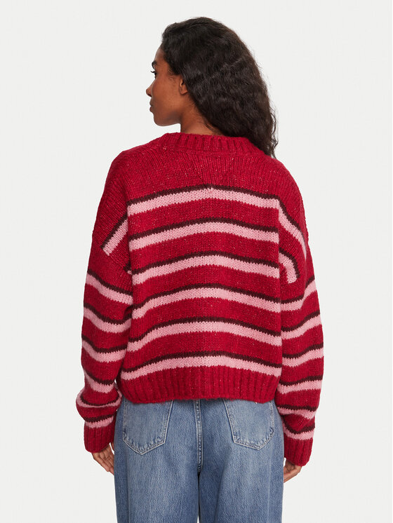Tommy Jeans Tommy Jeans Strickjacke Badge DW0DW21678 Rot Relaxed Fit
