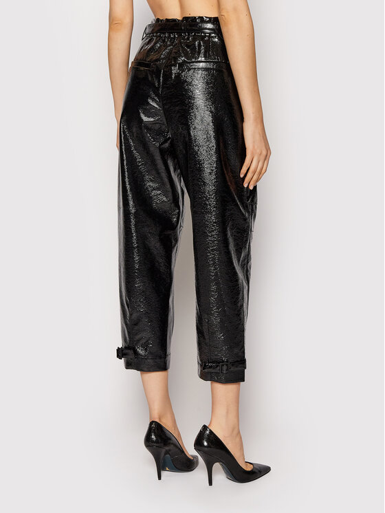 Ted Baker Ted Baker Штани зі штучної шкіри Vinala 256835 Чорний Cropped Fit