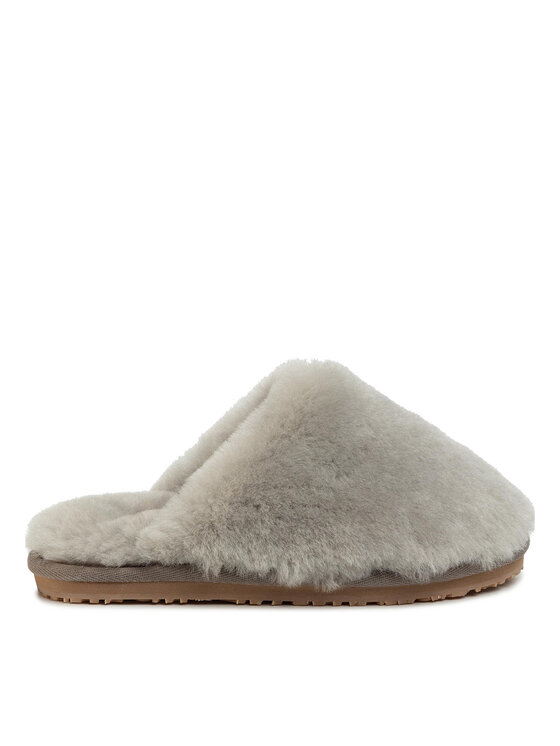 Mou Čības Closed Toe Sheepskin Slipper Pelēks