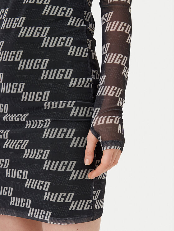 HUGO HUGO Sukienka codzienna HUGO-50534848 Szary Regular Fit
