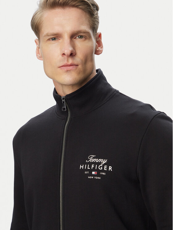 Tommy Hilfiger Tommy Hilfiger Džemperis Script Stack MW0MW43219 Juoda Regular Fit