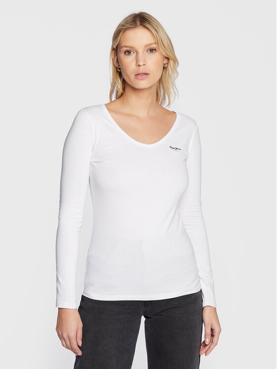 Pepe Jeans Pepe Jeans Μπλουζάκι Corine PL505306 Λευκό Regular Fit