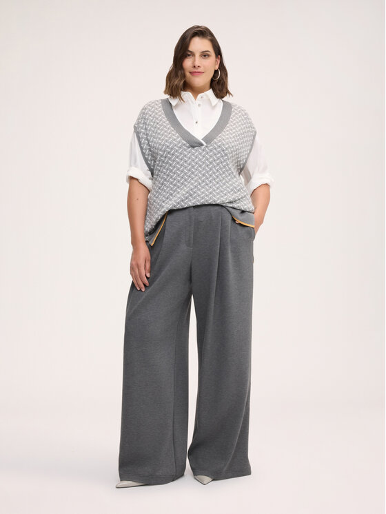 Fiorella Rubino Fiorella Rubino Sweter M296L008578N0S3 Szary Over Fit