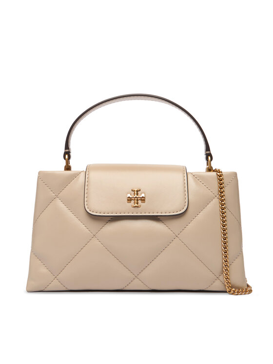 Tory Burch Tory Burch Táska Kira Diamond Quilt East-West Top Handle 174999 Bézs