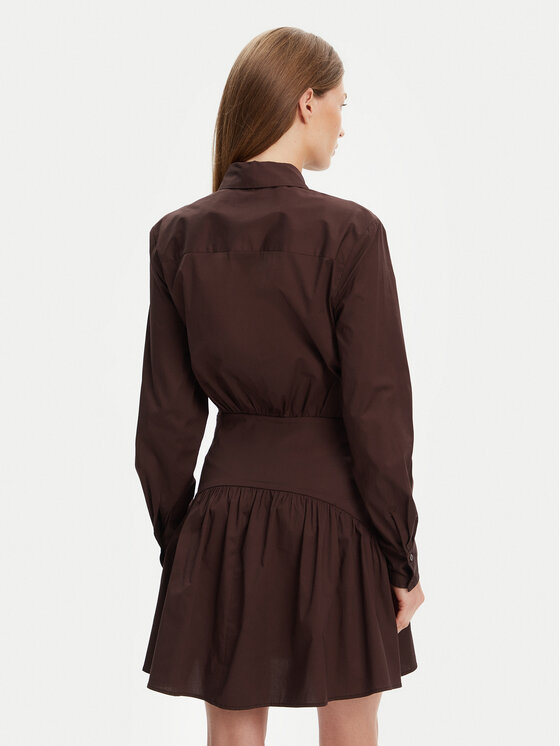 STAUD STAUD Рокля тип риза Rocco R25S2112PO Кафяв Regular Fit