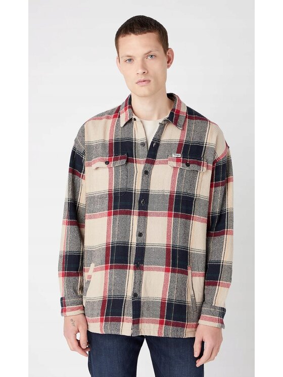 Wrangler Wrangler Koszula Overshirt Kolorowy Overshirt Fit