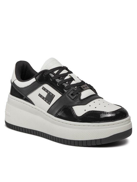 Tommy Jeans Tommy Jeans Снікерcи Tjw Retro Basket Flatform Patent EN0EN02523 Écru