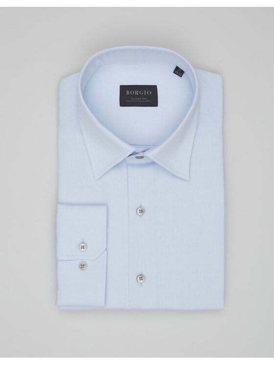 Borgio Borgio Koszula vallerona 00651 Niebieski Classic Fit