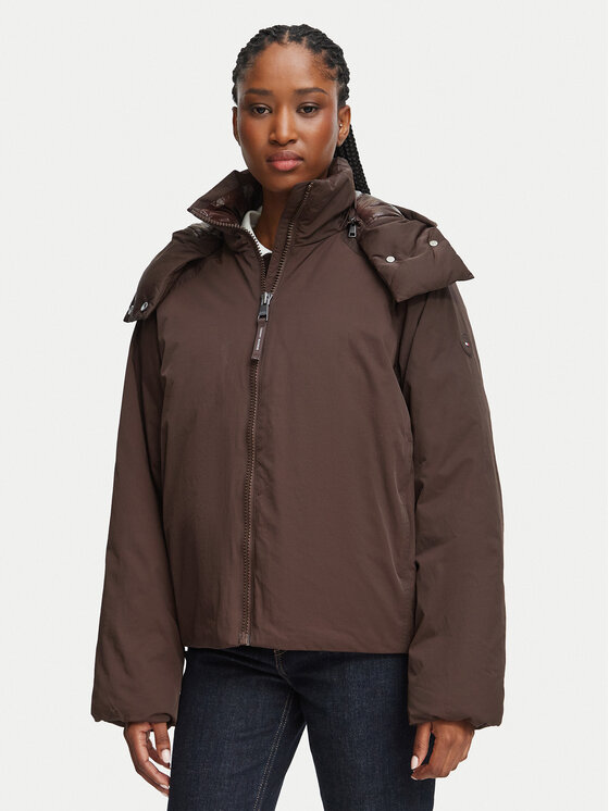 Tommy Hilfiger Преходно яке WW0WW51514 Кафяв Regular Fit