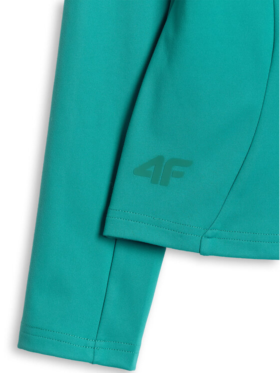4F 4F Bluza techniczna BASIC+ Turkusowy Slim Fit