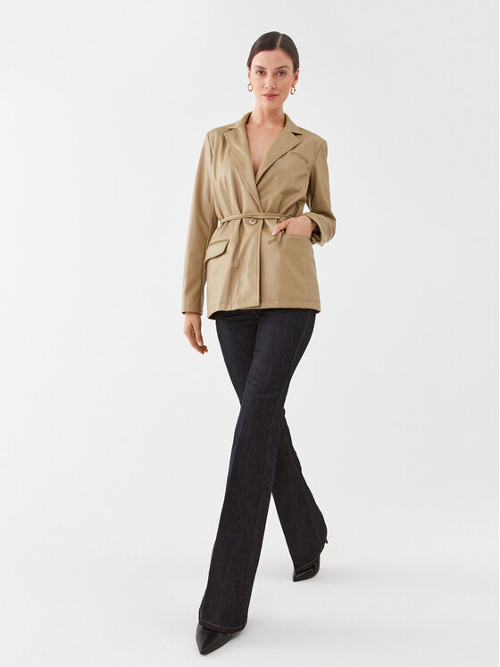 TWINSET TWINSET Marynarka 232TP2901 Beżowy Regular Fit