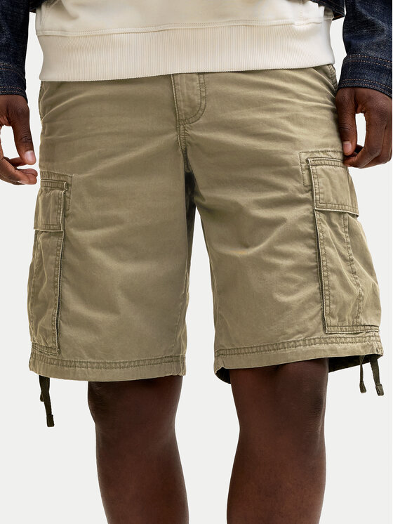 Jack & Jones Bavlnené šortky Cole Frank 12291369 Zelená Regular Fit