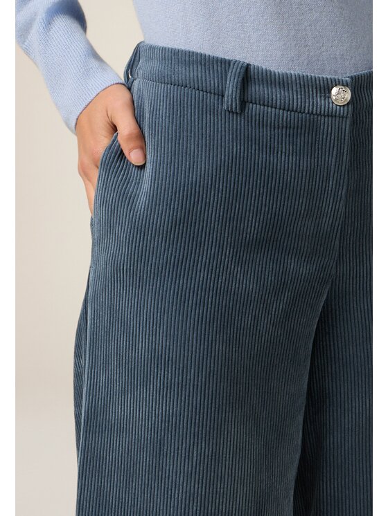 Oltre Oltre Spodnie materiałowe P00KR109184N003 Turkusowy Baggy Fit