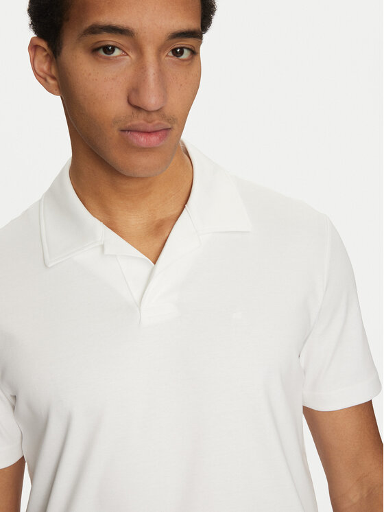 Calvin Klein Calvin Klein Тениска с яка и копчета K10K114133 Бял Regular Fit