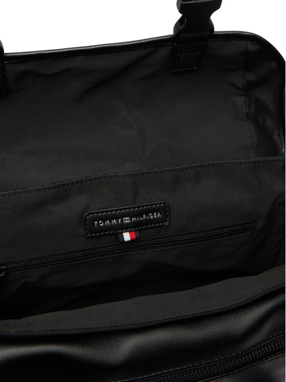 Tommy Hilfiger Tommy Hilfiger Torbica za okrog pasu Th Nylon Jacquard Satchel AM0AM14404 Črna