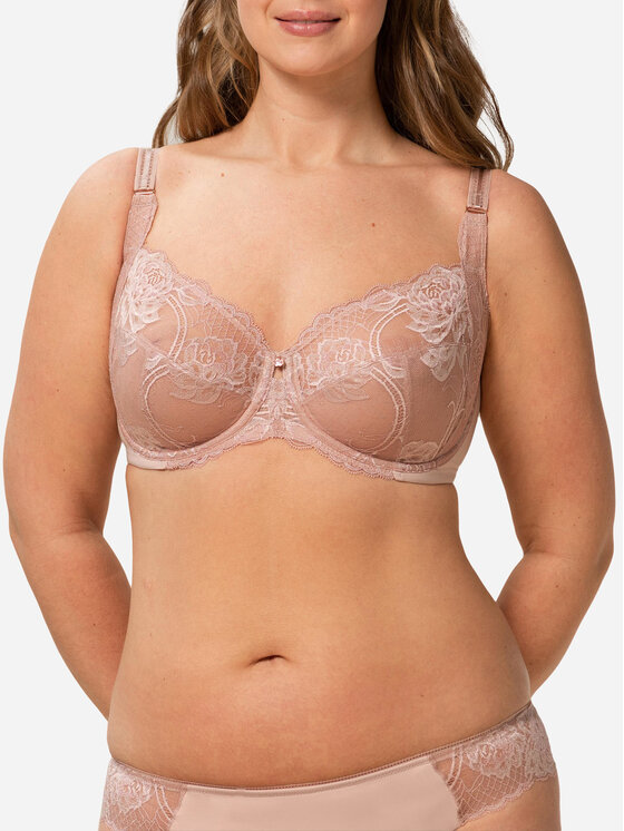 Triumph Triumph Biustonosz z fiszbiną Wild Peony Florale 10209608 Różowy
