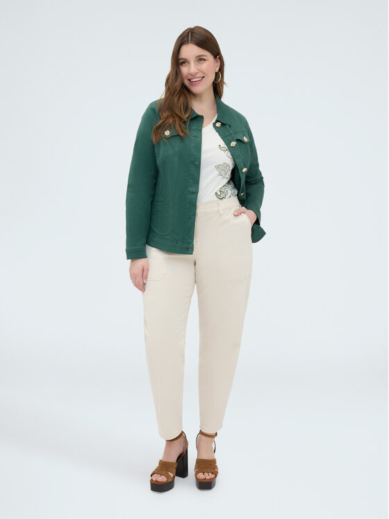 Fiorella Rubino Fiorella Rubino Giacca di transizione R700T001265N035 Verde Boxy Fit