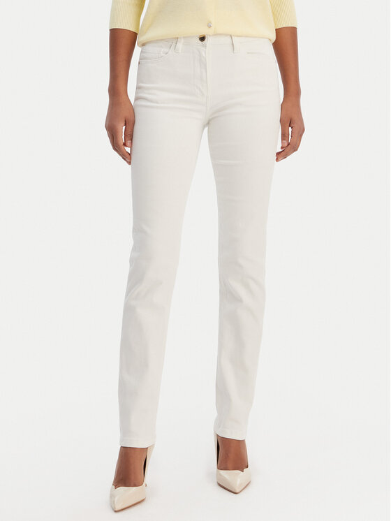 Morgan Jeansy 251-PETROI1 Biały Slim Fit