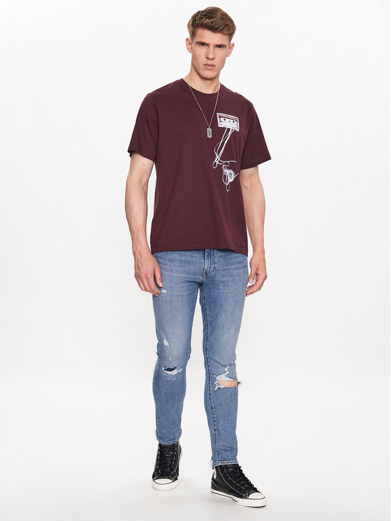 Levi's® Levi's® T-Shirt 16143-1011 Bordowy Relaxed Fit