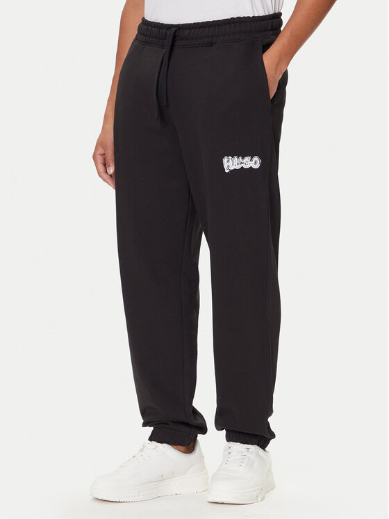 HUGO HUGO Melegítő alsó Nyrotro 50549779 Fekete Loose Fit
