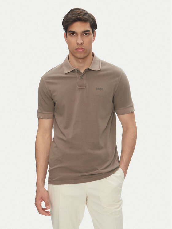BOSS Polokošeľa Prime 50507813 Hnedá Regular Fit