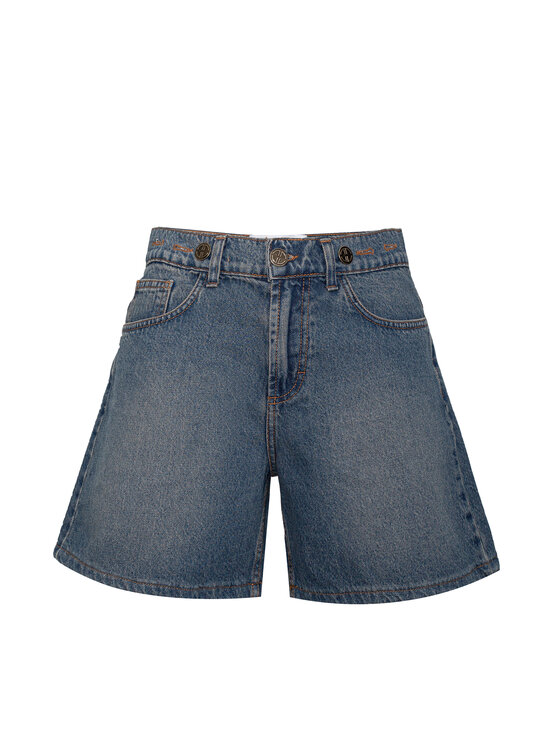 Magda Matyja Magda Matyja Szorty jeansowe MONTANA LOOSE SHORTS Granatowy Loose Fit