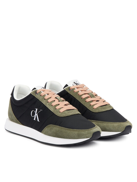 Calvin Klein Calvin Klein Sneakers Retro Runner Lace Up Nylon Mg YW0YW01990 Schwarz