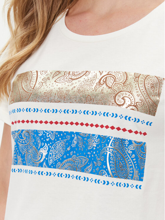 Cream Cream T-shirt Tuna 10610058 Bijela Relaxed Fit