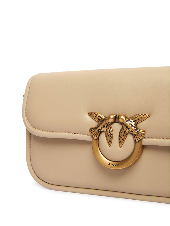 PINKO PINKO Torebka Love Box Baguette Al 25-26 PLTT 105083 A26L Beżowy